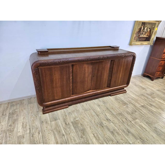 The chest of drawers and sideboard were made in the 1930s. Made of oak wood and walnut-colored oak veneer. The perfect...