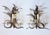 Originals 22 palm leaf motif with Lily flowers large wall sconces with 3 lights each in an antique silver finish....