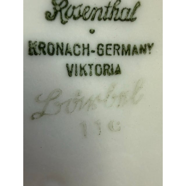 1940's Elfenbein Rosenthal Kronach Viktoria Lombul Gold Trim German Porcelain Large Coffee / Tea Pot Pitcher For Sale - Image 9 of 12