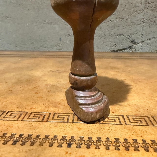 American Antique Shaving Brush Turned Wood Handle Horsehair or Badger Hair For Sale - Image 3 of 14