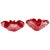 Red Sommerso Murano Glass Bowls with Silver Flecks & Rippled Edge, Set of 2 For Sale - Image 9 of 9