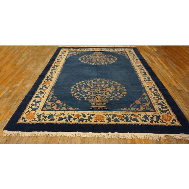 Early 20th Century Chinese Peking Carpet ( 9'4'' x 11'9'' 285 x 358 ) Antique Chinese – Peking Blue 1935 Rug, Circa Date:...
