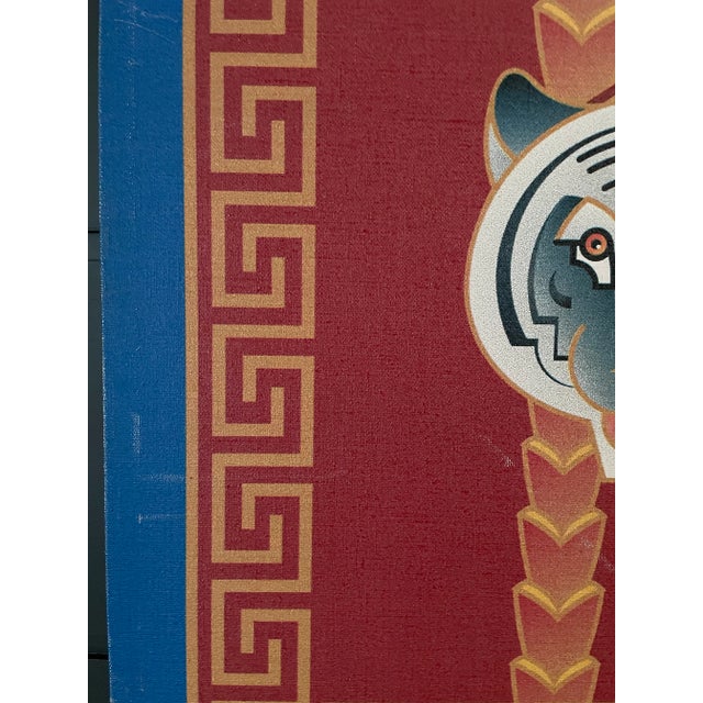 1970s 1970's Art Deco Printed Canvas "Cavalcare La Tigre" For Sale - Image 5 of 13