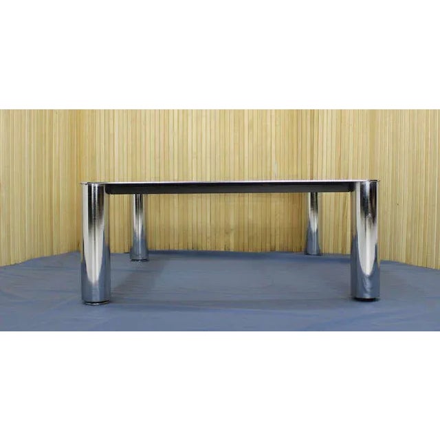 Mid-Century Modern Chrome and Smoked Glass Coffee Table For Sale - Image 10 of 10