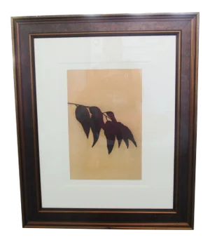 2003 Dan Sayles Leaves Giclee Print Signed Matted and Framed