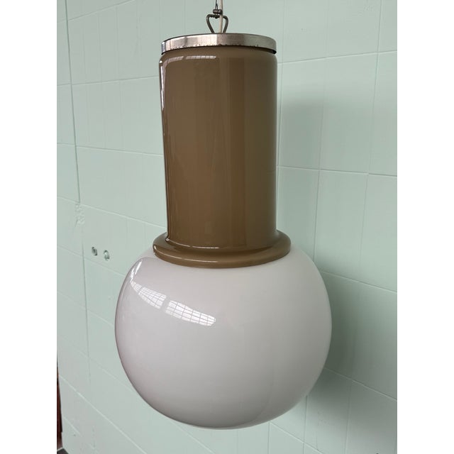 Italian Space Age Glass Pendant Lamp, 1970s For Sale - Image 9 of 14