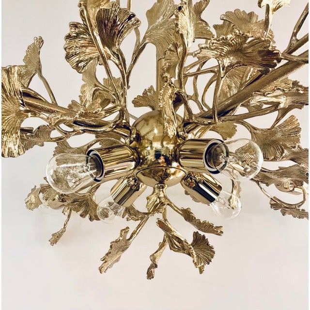 2020s Made Goods Modern Brass Ginkgo Teresa Chandelier For Sale - Image 5 of 6