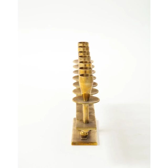 1960s Danish Brass Candelabra For Sale - Image 10 of 13
