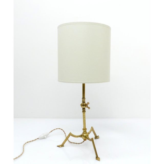 Articulated Tripod Lamp Base in Brass, 1920s For Sale - Image 4 of 11