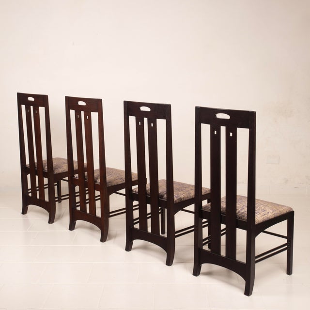 Ash Wood Ingram Low Chairs by Charles Rennie Mackintosh for Cassina, 1980, Set of 4 For Sale - Image 11 of 18