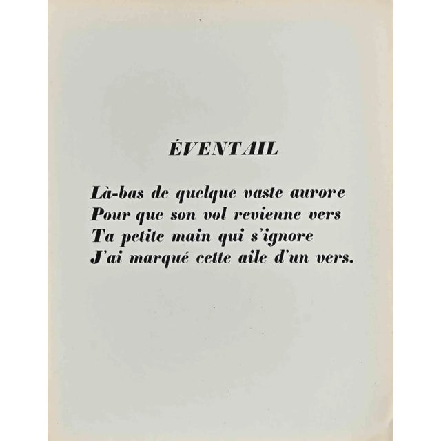 Eventail is a vintage lithograph realized by Raul Dufy in the 1920. Good conditions. Edition of 110. The artwork is...