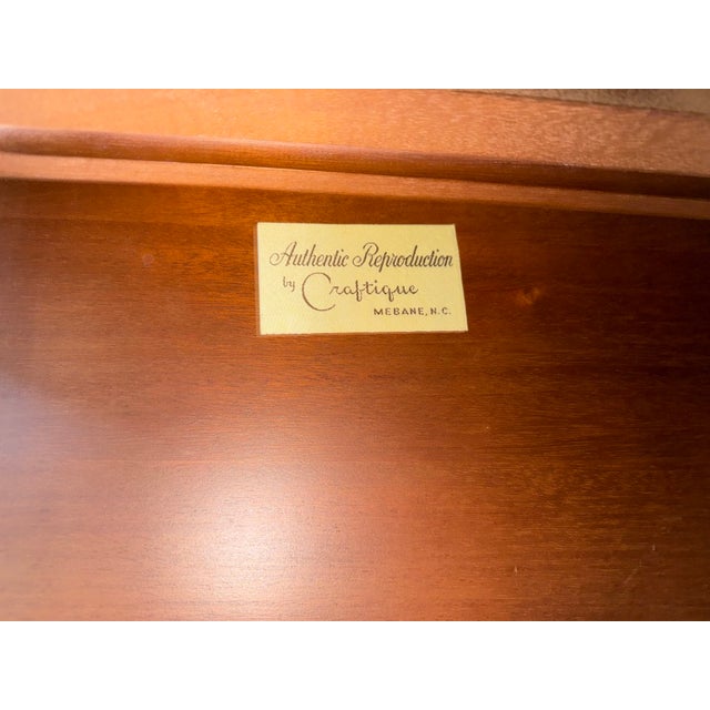 Vintage Craftique Solid Mahogany Dropleaf Dining Table For Sale - Image 12 of 13