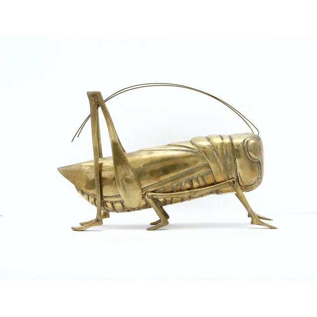 Large Vintage Brass Grasshopper For Sale - Image 4 of 9