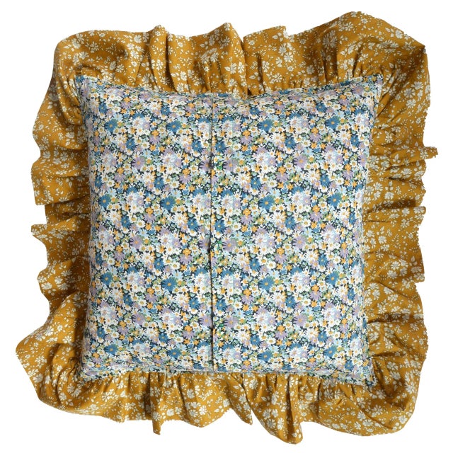 Ruffle Cushion Made With Liberty Fabric Libby & Capel For Sale - Image 4 of 5