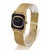 Metal Vintage Patek Philippe 25mm Square Ellipse 18k Gold Black Dial Watch For Sale - Image 7 of 16