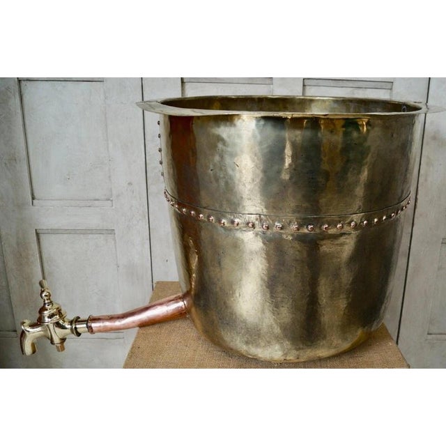 Antique French Brass and Copper Wine Still, 1880 For Sale - Image 9 of 12