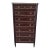 Mid 19th Century French Louis XVI Style Mahogany Semainier Chest With Marble Top & Brass Gallery For Sale