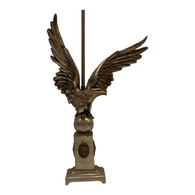 French Art Deco Eagle Table Lamp For Sale