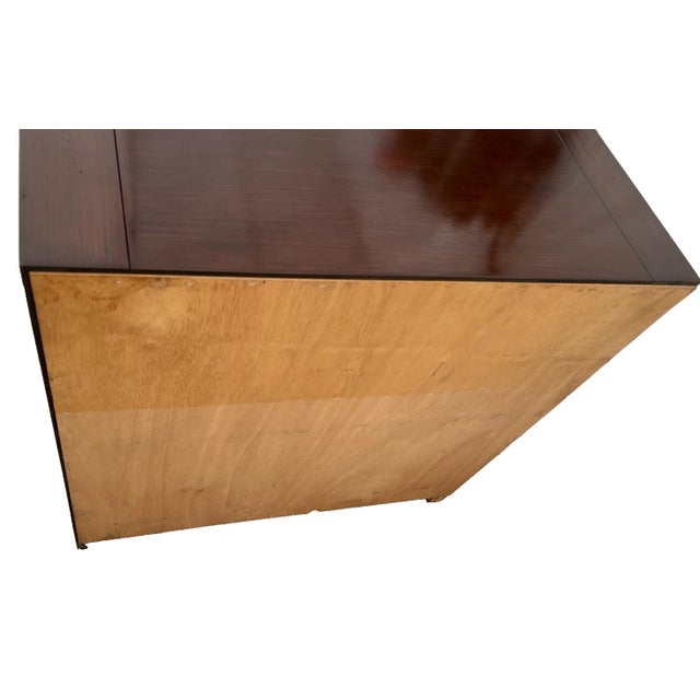 Lateral File Cabinet, Two Locking Drawers Keys, Desk Height Banded Mahogany 1a For Sale - Image 11 of 11