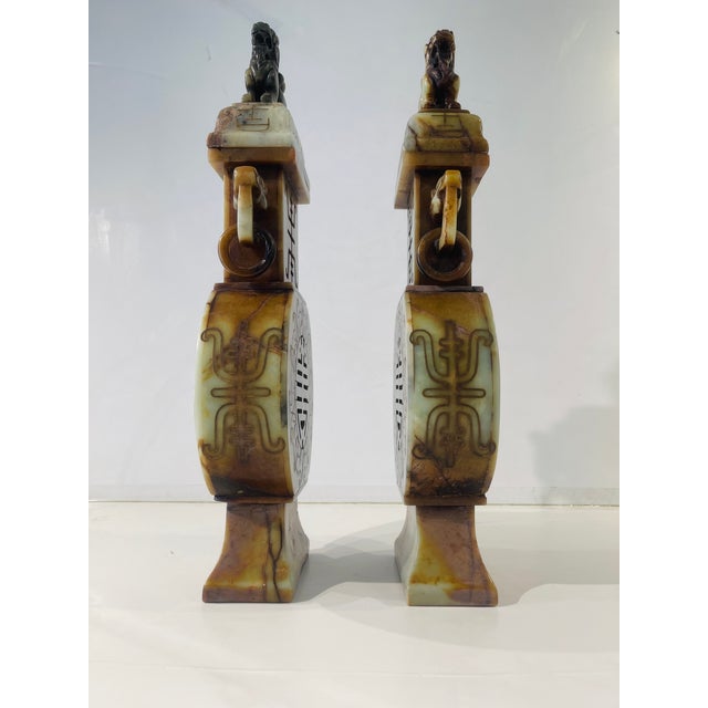 1940s Asian Revival Soapstone Urns For Sale - Image 5 of 7