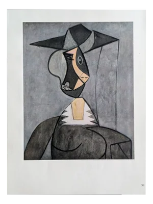 Pablo Picasso, Portrait, Color Offset Lithograph on Pur de Marais Fil Paper, 1943