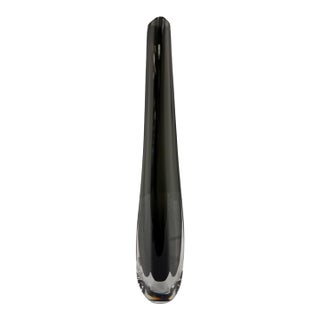 Mid-Century Nils Landberg for Orrefors Smoky "Dusk" Sommerso Glass Vase - Model 3558 For Sale