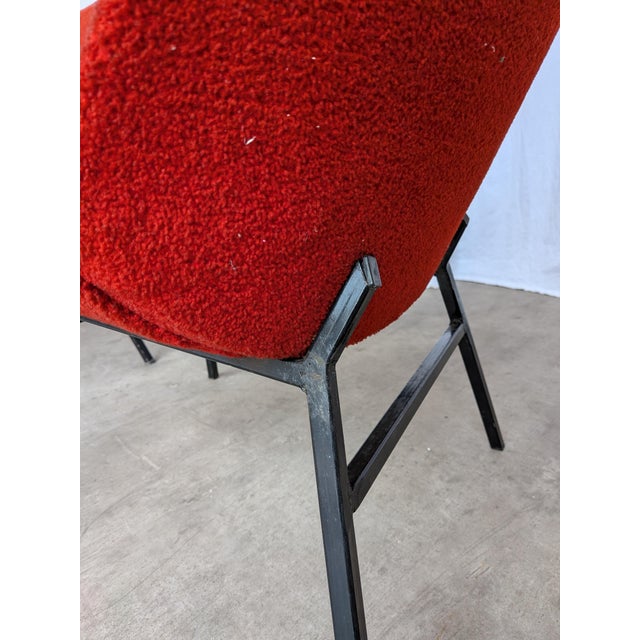 Mid-Century Red Fabric Armchairs in style of Alvin Lustig, 1970s, Set of 2 For Sale - Image 13 of 18