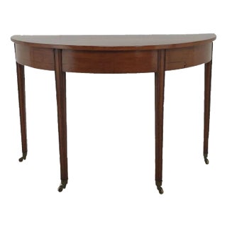 Georgian Demilune Table, England Circa 1800 For Sale