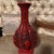 Early 20th Century Early 20th Century 12” Chinese Red Carved Lacquer-Style Vase – Floral & Pomegranate Design For Sale - Image 5 of 11