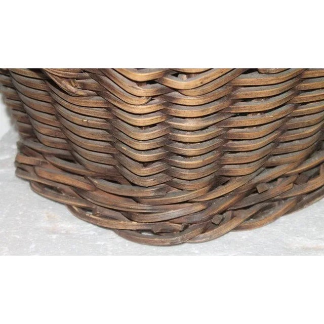 Rustic 19th Century Handmade Double Handled Basket For Sale - Image 3 of 7