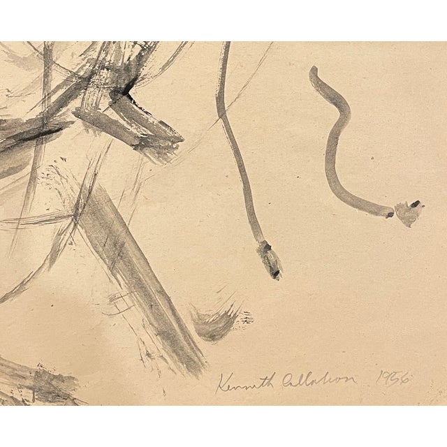 Kenneth Callahan (1905–1986) MCM nude en grisaille watercolor on paper. Signed and dated lower right. Kenneth Callahan was...