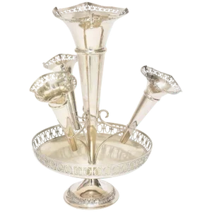20th Century English Traditional Silver Plate Epergne Centerpiece