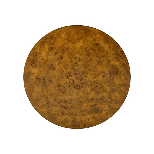2020s Pair of Modern Burl Round Accent Tables For Sale - Image 5 of 5