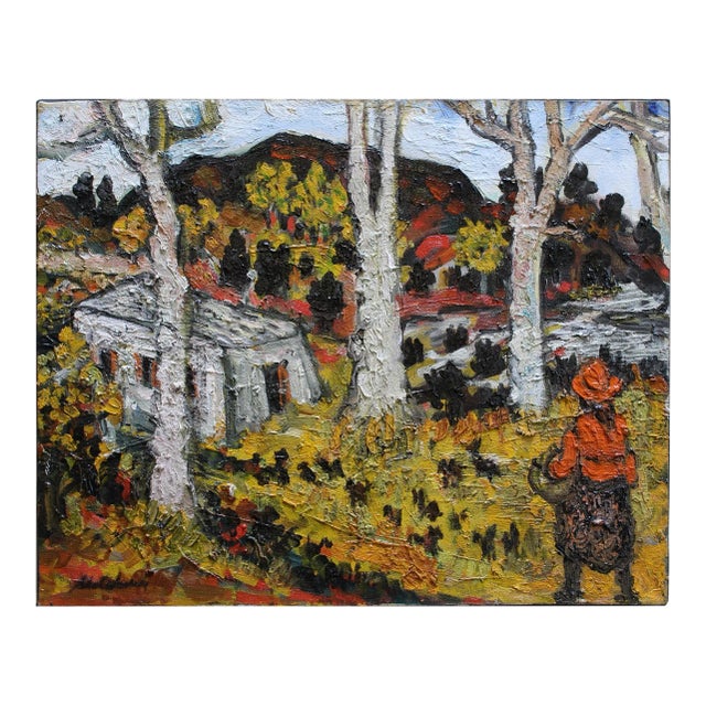 20th Century Impressionist Country Landscape Painting by Sacha Moldovan For Sale