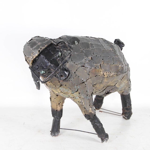 François Melin, Sheep Sculpture, 1970s, Brass For Sale - Image 14 of 14