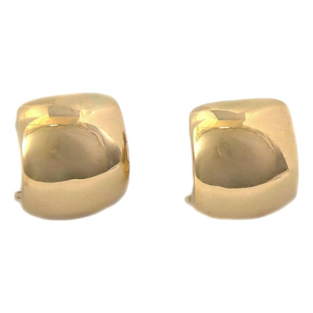 26692 - Mayor's Jeweler 18k Yellow Gold 20mm Wide Huggie Earrings, 2 Pieces For Sale