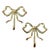1990s Lacquered Brass Bow Wall Hooks - a Pair For Sale