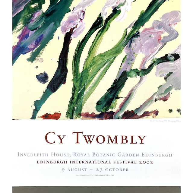 Contemporary Cy Twombly Original 2002 Royal Botanic Garden Edinburgh Exhibition Poster For Sale - Image 3 of 13