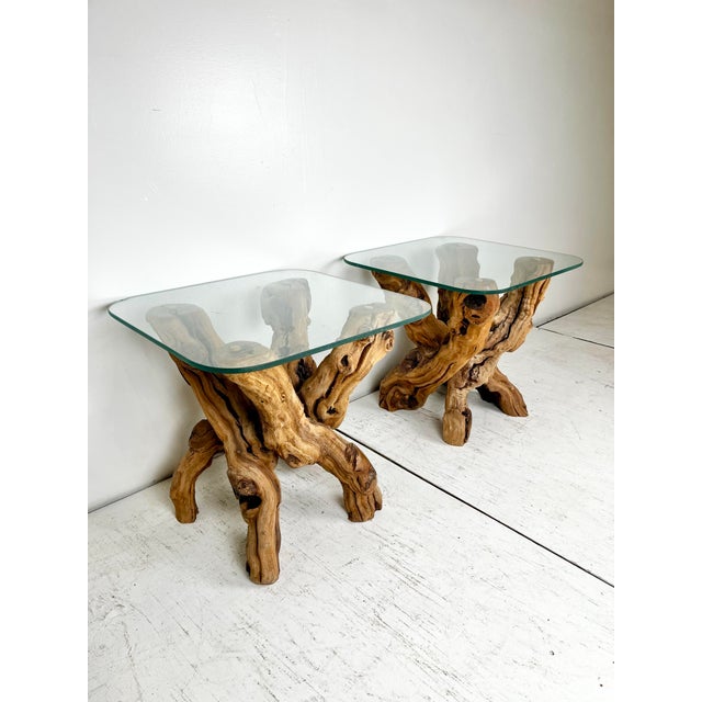 Vintage Grapevine Side Tables- A Pair For Sale In Tampa - Image 6 of 9