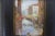 Vintage European Village Scene Oil Painting, Original Art Gold Washed Plaster Frame For Sale - Image 10 of 13