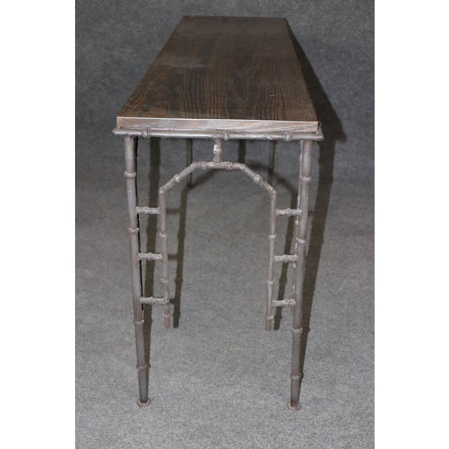 Bagues Style Metal & Laminate or Formica Top Console Table For Sale - Image 9 of 12
