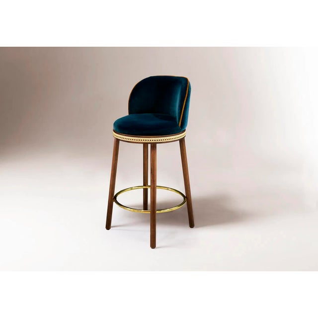 Brown Alma Stool by Dooq Details For Sale - Image 8 of 16