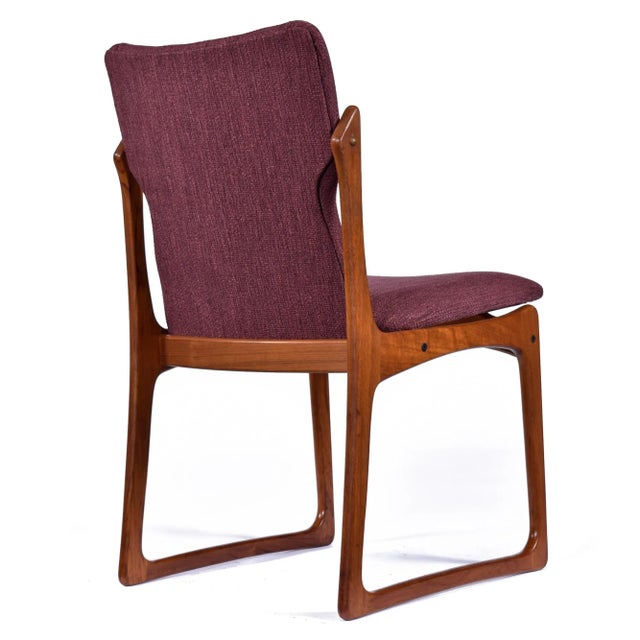 Mid-Century Modern Set of 6 Restored Danish Teak Vamdrup Stolefabrik Mid-Century Modern Dining Chairs For Sale - Image 3 of 18