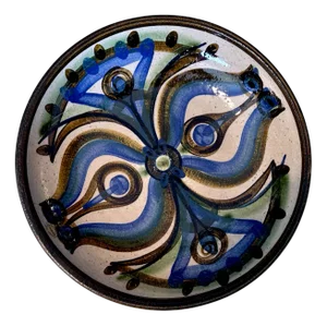 Large Handcrafted Ceramic Art Bowl by Noomi Backhausen for Søholm, Denmark, 1960s