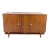 Mid-Century Modern Walnut Two Doors Floating Base Small Petit Credenza For Sale