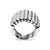 Contemporary 14k White Gold 4.0 Cttw Diamond 5 Row Ring Band (I-J Color, I1-I2 Clarity) - Ring - Size 7 For Sale - Image 3 of 6