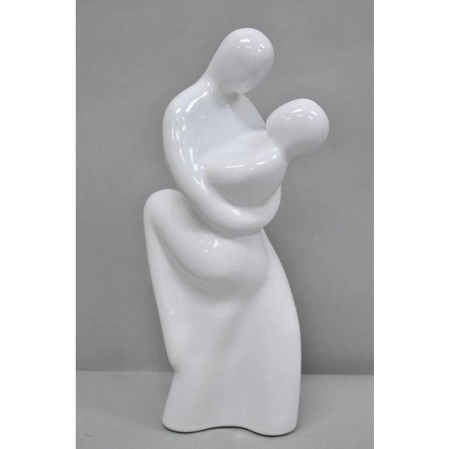 White Vintage Royal Haeger Couple Dancing White Art Deco 1993 Ceramic Sculpture For Sale - Image 8 of 9