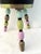 Charming standing, lidded, handled tole painted wood sewing box. Piece features a hand-painted tole motif with multicolor,...