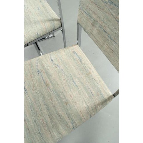 Textile Chrome Chairs, Set of 6 For Sale - Image 7 of 11