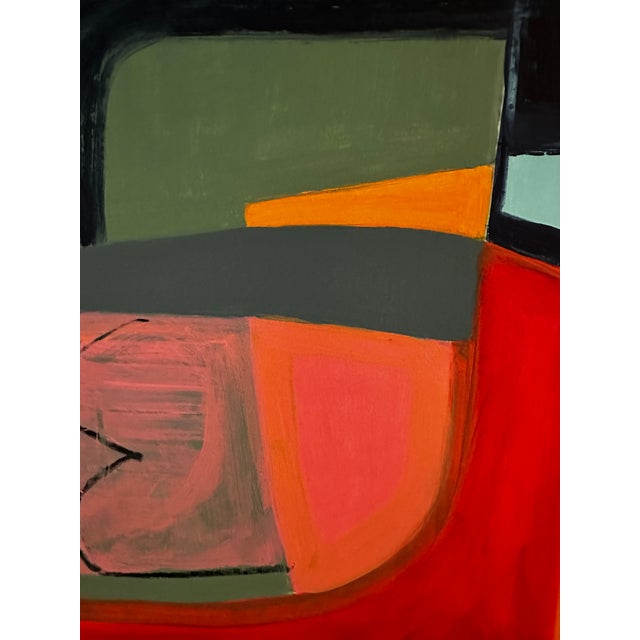 An ORIGINAL, FRAMED abstract art piece with unique elements, colors and stunning details. Titled: Side Looker Completed in...